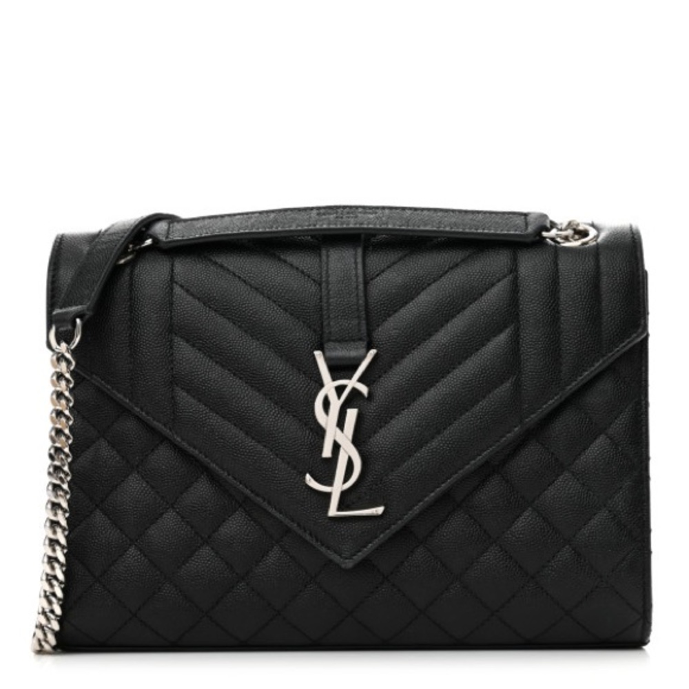 SAINT LAURENT Triquilt Medium Monogram Satchel